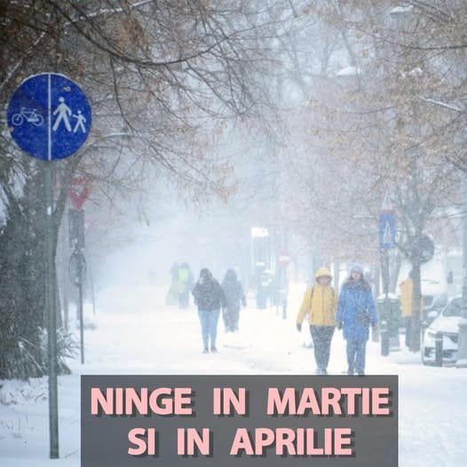 Orașele din România în care ninge în martie și aprilie, conform meteorologilor de la Accuweather