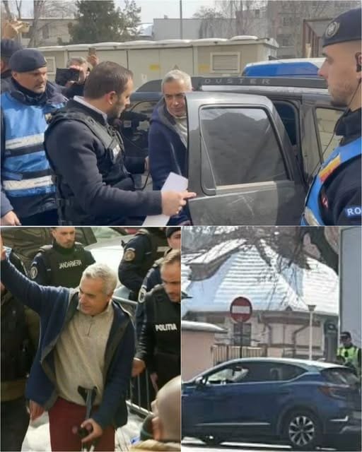 Călin Georgescu provoacă autoritățile cu un gest remarcabil în fața poliției, înainte de audieri. Foto.