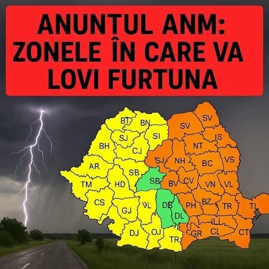 După caniculă, vin ploile: când se răcește vremea și unde se preconizează furtuni.