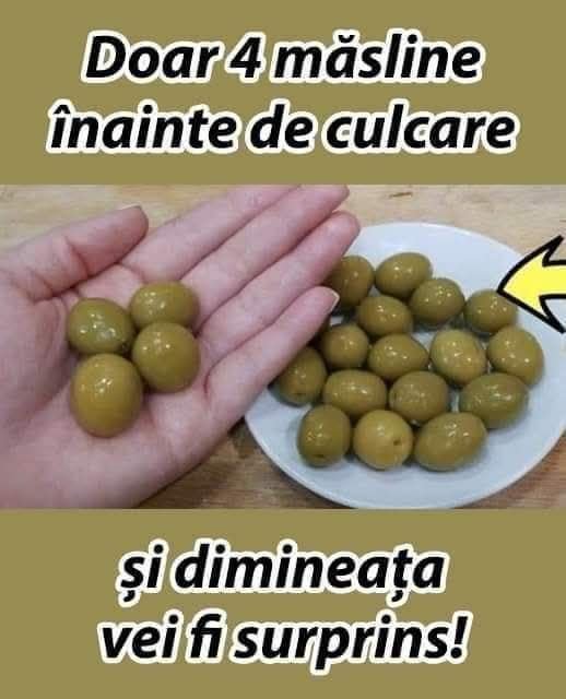Consumă doar 4 măsline înainte de somn și vei fi surprins