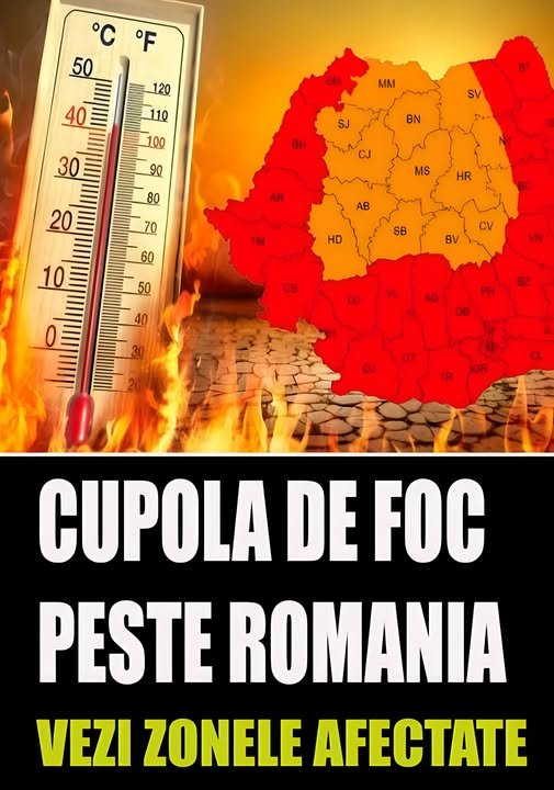 Cupolă de foc asupra României. Canicula se extinde