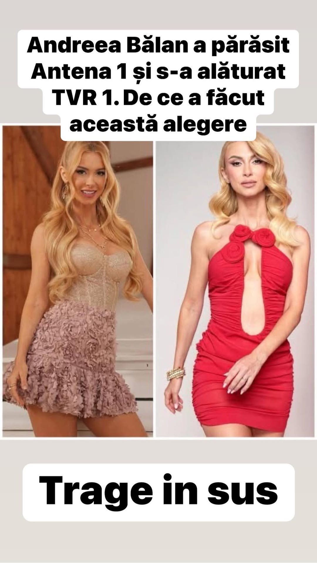 Andreea Bălan a părăsit Antena 1 și s-a alăturat TVR 1. De ce a făcut această alegere