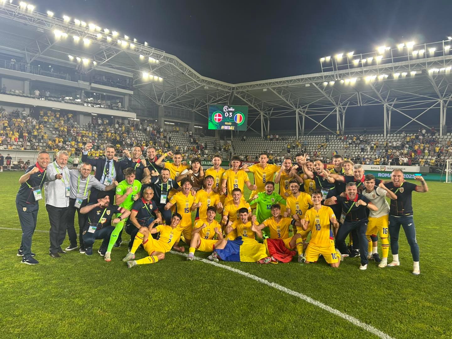 România se califică în premieră în semifinalele EURO U19 după victoria împotriva Danemarcei