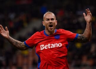 Denis Alibec se confruntă cu probleme de sănătate și nu va putea juca împotriva CFR; Farul își manifestă interesul pentru transfer, dar nu poate acoperi suma cerută de FCSB.