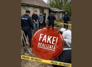 Poliția Română a emis un avertisment privind o fotografie falsă, creată cu ajutorul inteligenței artificiale, răspândită ca fiind asociată cu cazul de omor din Timiș.