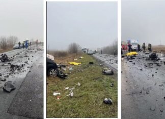 ACCIDENT MORTAL PE DN6: Șase victime într-un grav incident rutier în județul Timiș, lângă localitatea Lugojel