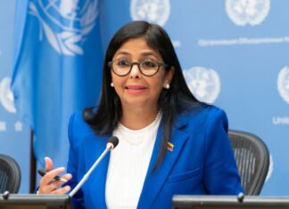 Delcy Rodriguez, Președinta Venezuelei, cere ridicarea sancțiunilor impuse de SUA și subliniază importanța unei cooperări strânse între cele două țări.