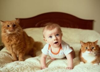 Cum ajută pisicile bebelușii să crească împreună: 5 lucruri surprinzătoare pe care puțină lume le cunoaște!