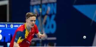 Naționala masculină de tenis de masă a României a obținut a treia victorie la Campionatul Mondial, asigurându-și locul în runda principală.