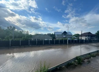 Inundații în comuna Serbănești, Olt: Gospodării afectate de ploile torențiale, pompierii intervin pentru evacuare.