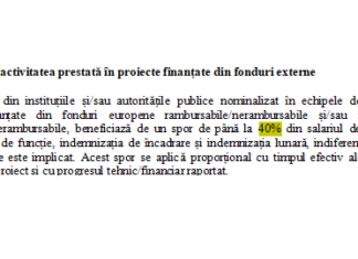 Funcționarii publici implicați în proiecte cu fonduri europene vor primi un bonus de până la 40% din salariu.