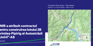 CNIR a predat lotul 2B Grințieș-Pipirig al Autostrăzii A8 constructorului UMB, care va realiza lucrări ce includ 16 tuneluri și 60 de poduri.