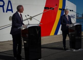 Gerhard Karner, Ministrul de Interne al Austriei, în vizită la Portul Constanța pentru discuții privind securitatea Europeană și relațiile bilaterale cu Cătălin Predoiu