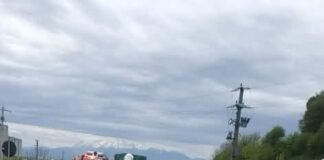 Accident grav pe DN1: O mașină s-a răsturnat într-un șanț la ieșirea din Codlea spre Vlădeni