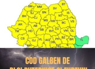 Prognoza meteo ANM pentru miercuri, 8 iulie 2026: Zone cu vijelii, ploi și grindină anticipate