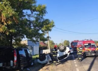 Accident grav pe DN2B, Buzău: Patru persoane transportate la spital în urma coliziunii dintre două automobile